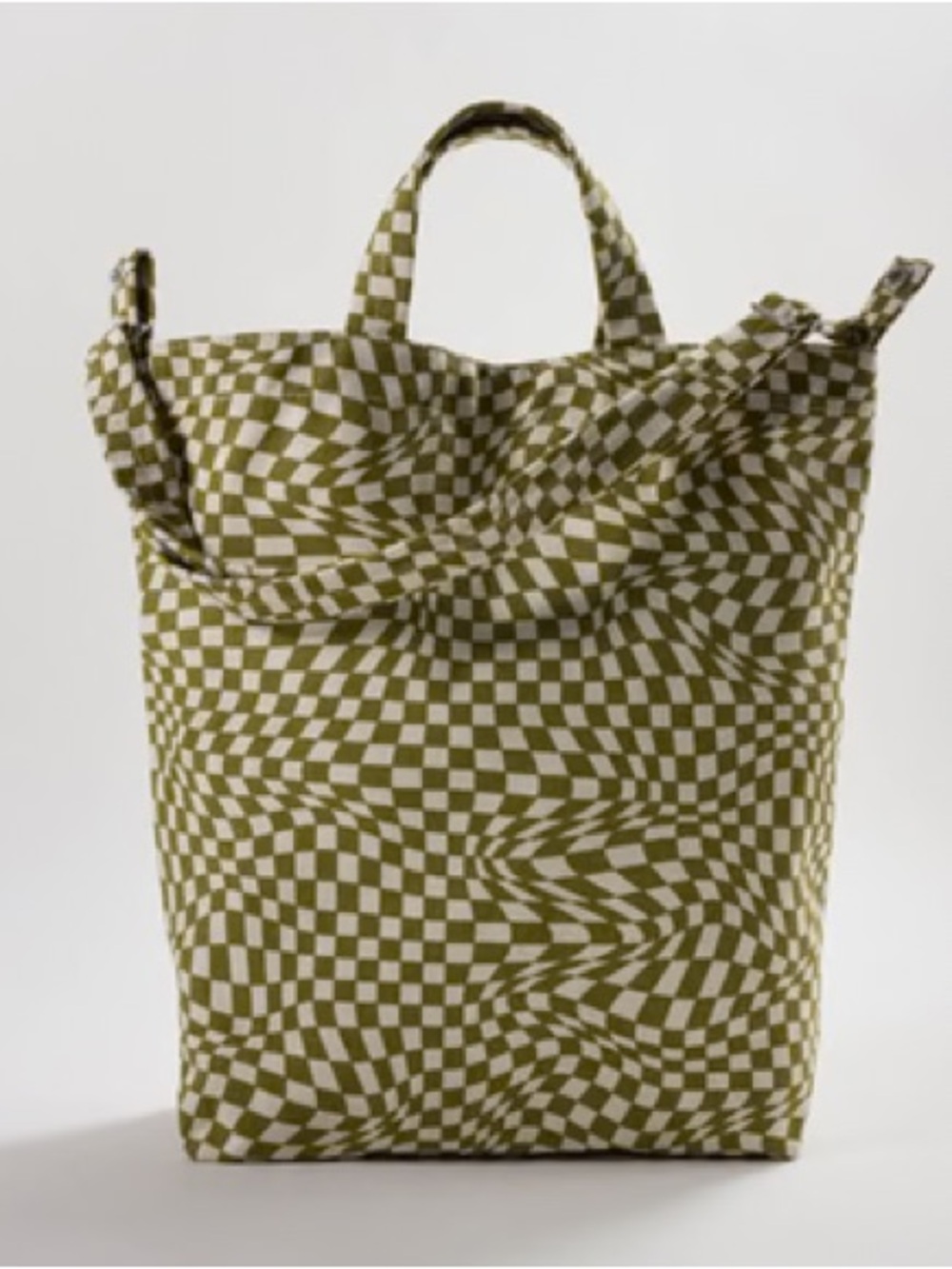 Baggu Duck Bag in Moss Trippy Checker